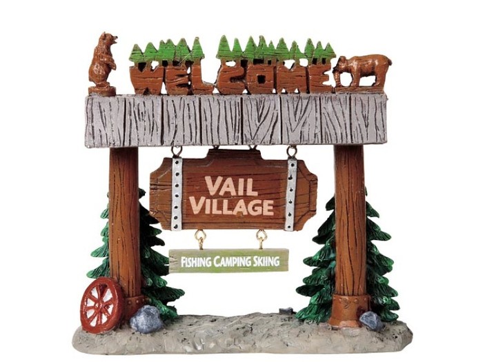 Lemax Vail village Welcome